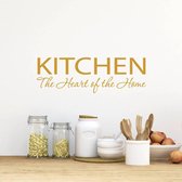 Muursticker Kitchen The Heart Of The Home -  Goud -  120 x 40 cm  -  keuken  engelse teksten  alle - Muursticker4Sale