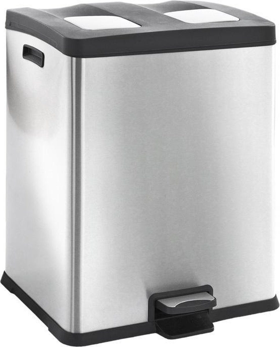EKO Rejoice Afvalscheider - Prullenbak - Inhoud 60 Liter (2 x 30) - Met Softclose Functie - Mat RVS