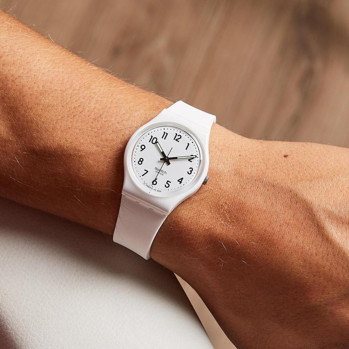 Swatch Original Gent Just White Soft horloge - Wit | bol.com