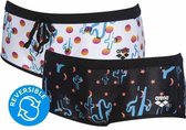 M Sunset Reversible Low Waist Short Turquoise - Multi