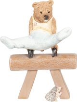 Décoration ours gymnastique | 11 * 6 * 14 cm | Multicolore | Plastique | Ours | Clayre & Eef | 6PR2574