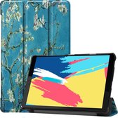 Lenovo Tab M8 FHD hoes - Tri-Fold Book Case - Witte Bloesem