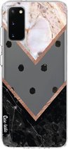 Casetastic Samsung Galaxy S20 4G/5G Hoesje - Softcover Hoesje met Design - Mix of Marbles Print