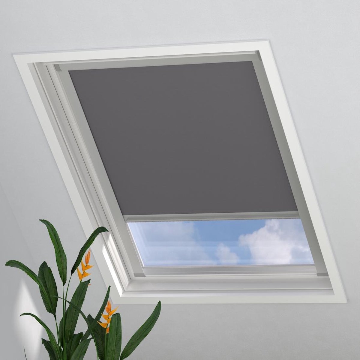 Dakraam Rolgordijn Trend - Verduisterend - Light Grey - voor Velux: M06 / 14 / 306