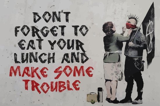 BANKSY Anarchist and Mother Canvas Print | bol.com
