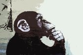 BANKSY The Thinker Monkey Canvas Print