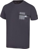 Regatta T-shirt Cline Iv Graphic Heren Katoen Donkergrijs Maat S