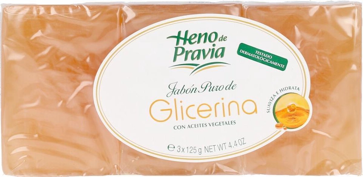 Heno De Pravia Glycerin Natural Soap Lot 3 X 125 G