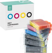 Sinji Inktcartidge voor Canon PGI-5 + CLI-8 - Zwart/Cyaan/Magenta/Geel - Hoge capaciteit