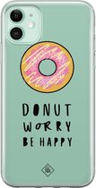 iPhone 11 hoesje siliconen - Donut worry | Apple iPhone 11 case | TPU backcover transparant