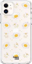 HappyCase Coque Apple iPhone 11 Flexible TPU Imprimée Fleurs