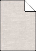 Proefstaal ESTAhome behangpapier effen linnenstructuur vergrijsd bruin - 148695 - 26,5 x 21 cm
