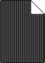 Proefstaal ESTAhome behang strepen zwart en wit - 136446 - 26,5 x 21 cm