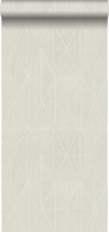 ESTAhome eco texture vlies behang origami motief beige - 148714 - 0.53 x 10.05 m
