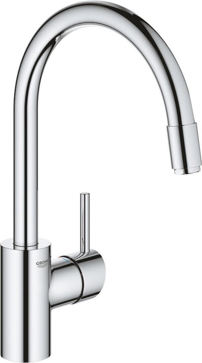 GROHE Concetto keukenkraan - draaibare C-uitloop - uittrekbare handdouche - chroom - 32663003