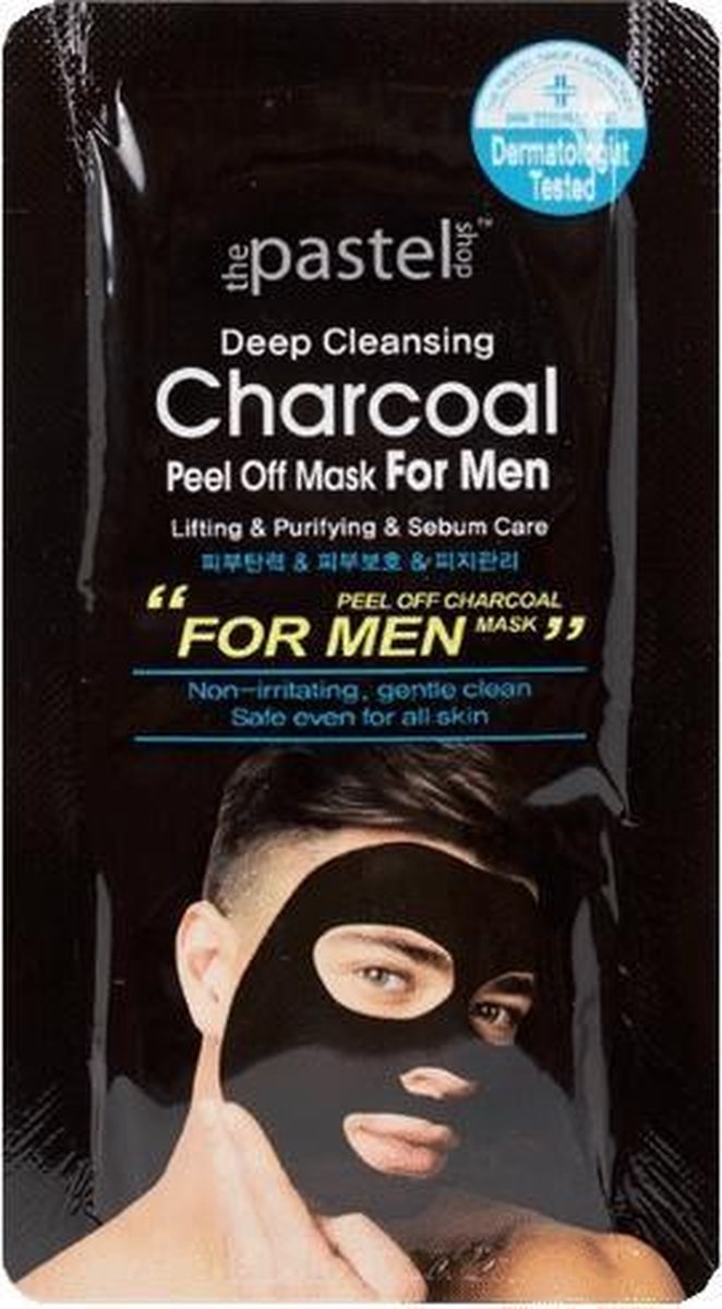 Deep Cleansing Charcoal Black, Peel-Off Mask, voor mannen