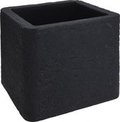 Nampook Bloempot Cube 39 Cm Kunststof Zwart