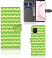 Telefoonhoesje Samsung Note 10 Lite Book Case Waves Green