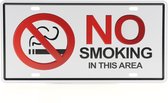 Wandbord – Mancave – No Smoking – Vintage - Retro -  Wanddecoratie – Reclame bord – Restaurant – Kroeg - Bar – Cafe - Horeca – Metal Sign – Mannen Cadeau – Niet roken – Verboden te