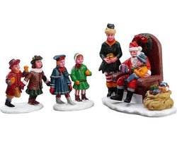 Lemax - Visiting Santa -  Set Of 3 - Kersthuisjes & Kerstdorpen