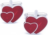 Boutons de manchette - Hearts Hearts Red