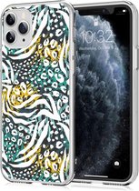 iMoshion Design voor de iPhone 11 Pro hoesje - Jungle - Wit / Zwart / Groen