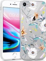 iMoshion Design voor de iPhone SE (2022 / 2020) / 8 / 7 / 6s hoesje - Bloem - Wit