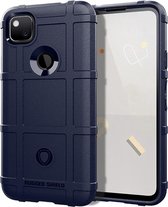 Voor Google Pixel 4a schokbestendige TPU-hoes met volledige dekking (blauw)