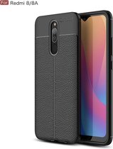 Voor Xiaomi Redmi 8 Litchi Texture TPU schokbestendige behuizing (zwart)