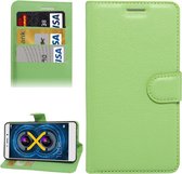 Voor Huawei Honor 6x (2016) Litchi Texture Horizontal Flip PU lederen tas met houder & kaartsleuven & portemonnee (groen)