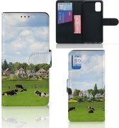 Wallet Case Geschikt voor Samsung Galaxy A41 Smartphone Hoesje Hollandse Koeien