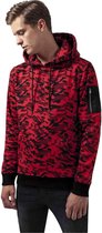 Urban Classics Sweater/trui -S- Sweat Camo Bomber Rood