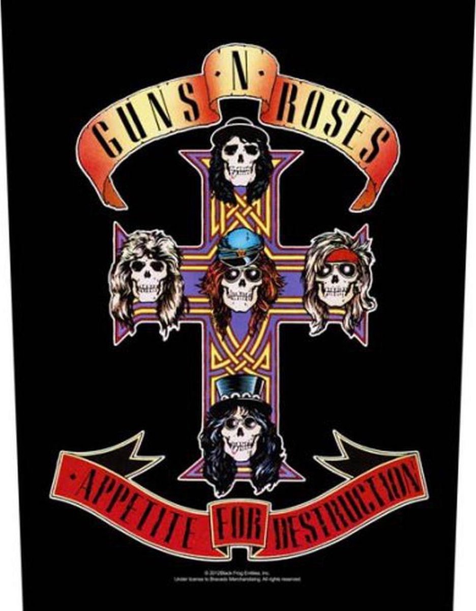 Guns N' Roses - Appetite For Destruction Rugpatch - Zwart