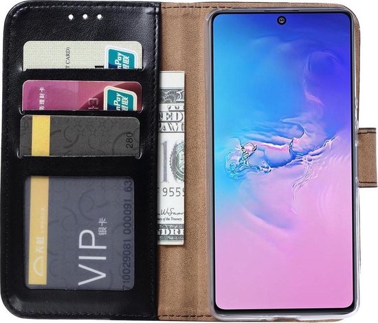 Étui Portefeuille Samsung Galaxy S10 Lite 2020 Goud avec 2 pièces de protection d'écran en Glas