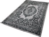 Flycarpets Palmori Modern Vloerkleed Medaillon - Kleur: Grijs - Afmeting 160x230cm