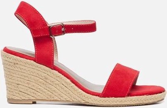 Tamaris Sandalen met sleehak rood - Maat 39 | bol.com