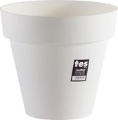 PLASTIKEN Pot met bloemen Tes - 26 cm - Wit