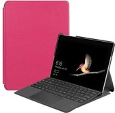 Case2go - Tablet Hoes geschikt voor Microsoft Surface Go 2 - Tri-Fold Book Case - Magenta