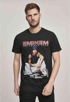 Mister Tee Eminem Heren Tshirt -S- Eminem Seated Show Zwart