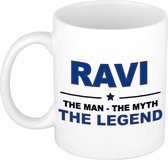 Ravi The man, The myth the legend cadeau koffie mok / thee beker 300 ml