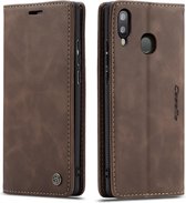 caseme - Hoesje geschikt voor Samsung Galaxy A20e - wallet book case - magneetsluiting - donker bruin