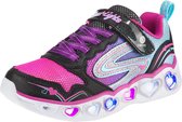 Skechers Heart Lights Love lichtjes sneakers - Zwart - Maat 30 - Uitneembare zool