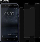 2 STUKS voor Nokia 5 0,26 mm 9 H Oppervlaktehardheid Explosieveilig Niet-volledig scherm Gehard glas Schermfilm