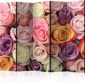 3D Tapijt Vouwscherm - Kamerscherm - Scheidingswand - Pastel roses II [Room Dividers] 225x172 - 3D Tapijt