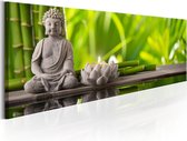 Schilderijen Op Canvas - Schilderij - Buddha: Meditation 150x50 - Artgeist Schilderij