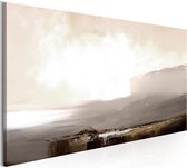 Schilderijen Op Canvas - Schilderij - Beginning of the End (1 Part) Brown Narrow 135x45 - Artgeist Schilderij