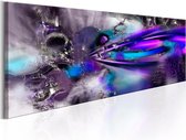 Schilderijen Op Canvas - Schilderij - Purple Comet 135x45 - Artgeist Schilderij