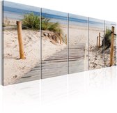 Schilderijen Op Canvas - Schilderij - Beach After Rain 200x80 - Artgeist Schilderij