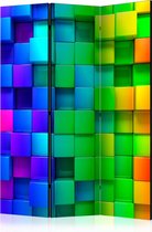 Kamerscherm - Scheidingswand - Vouwscherm - Colourful Cubes [Room Dividers] 135x172 - Artgeist Vouwscherm