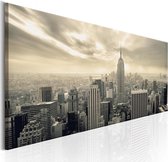 Schilderijen Op Canvas - Schilderij - NY: Morning Sky 150x50 - Artgeist Schilderij
